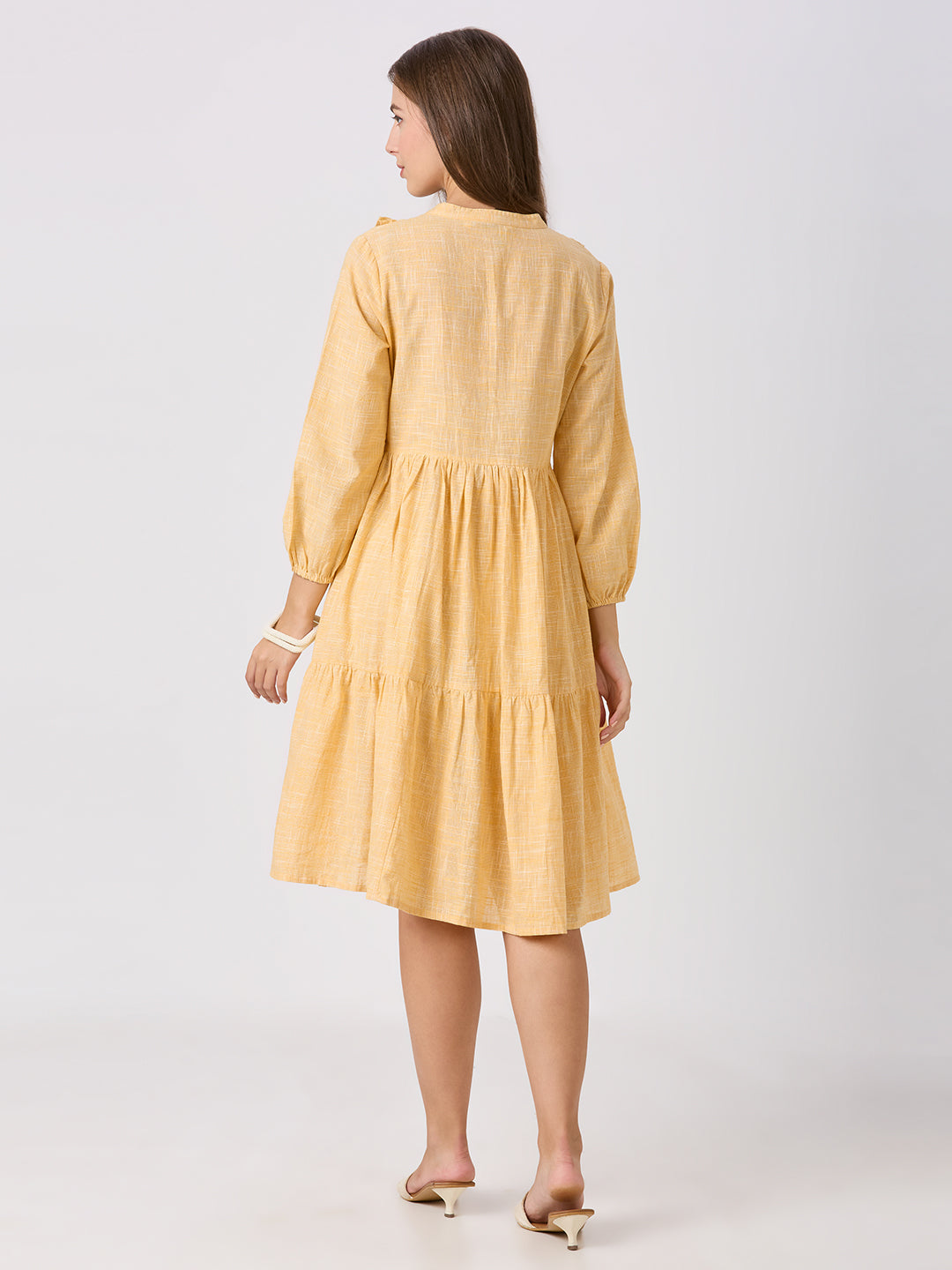 Sitayya Solid Dress - Yellow