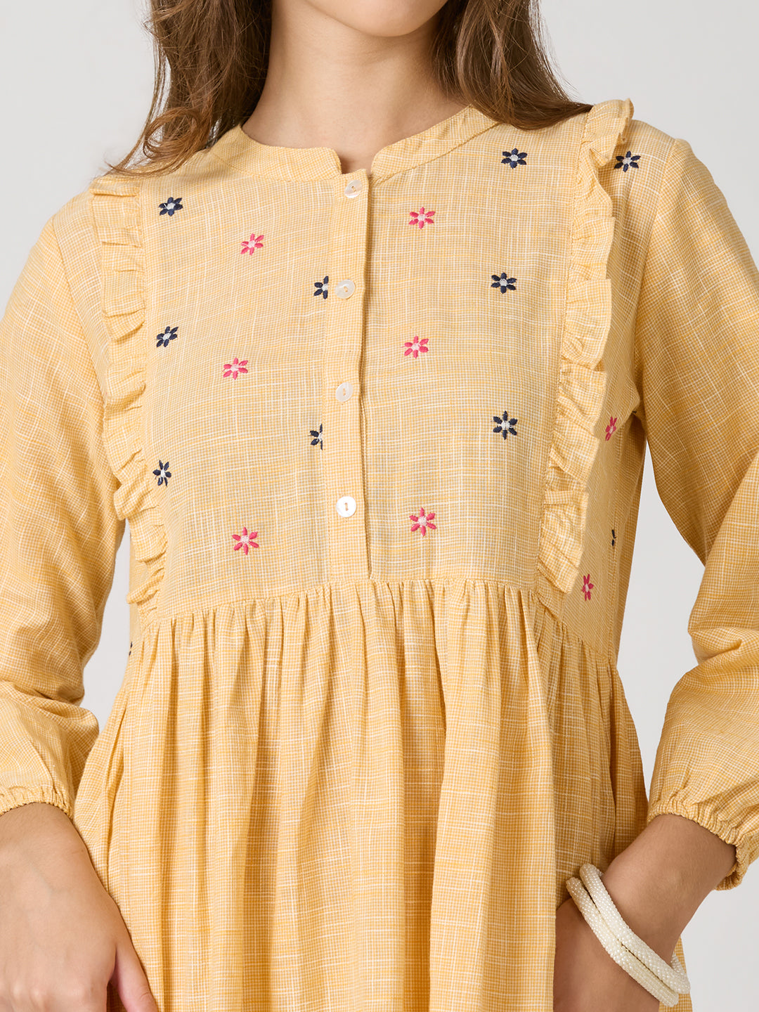 Sitayya Solid Dress - Yellow