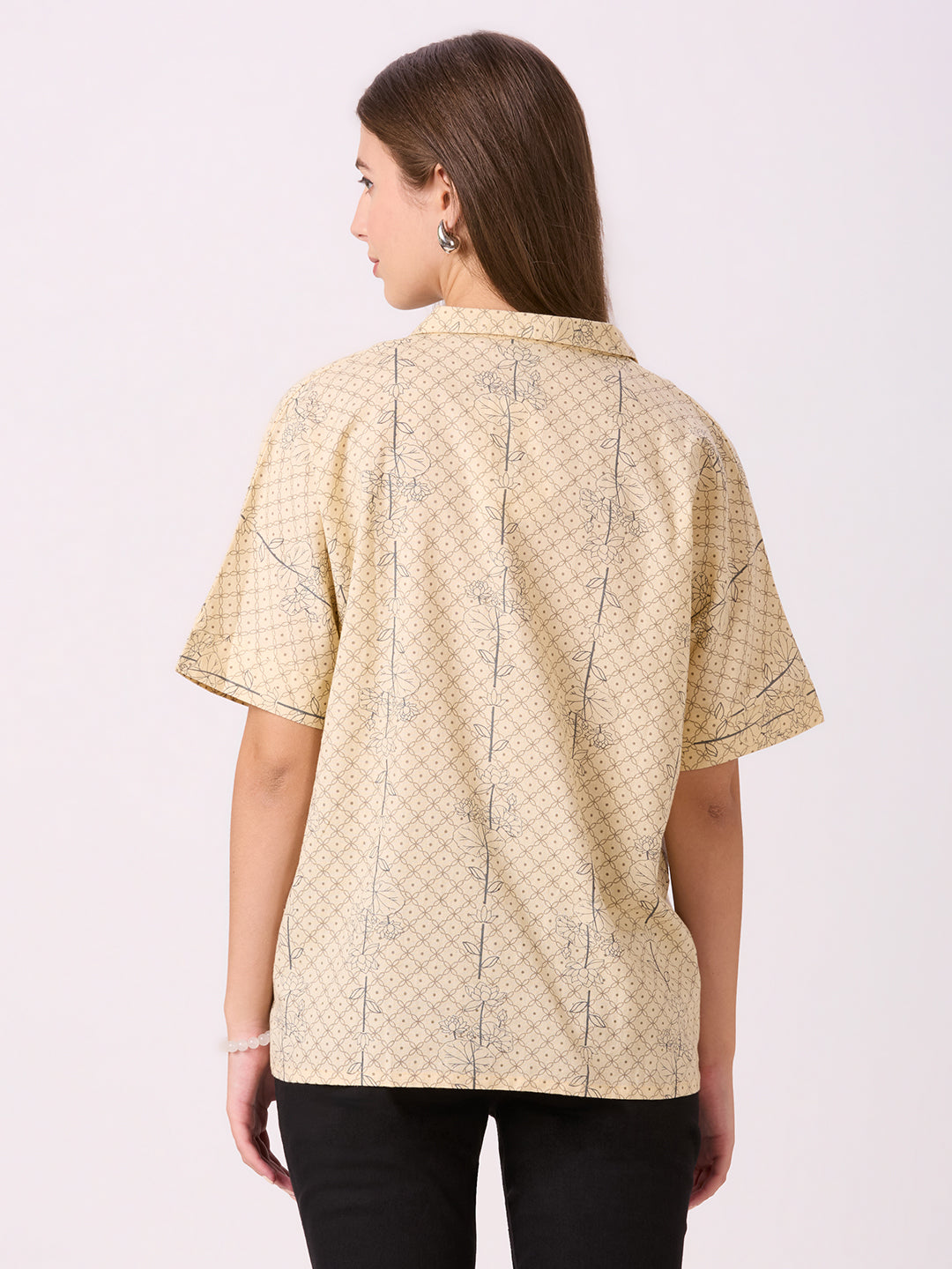 Sitayya Printed Top - Beige