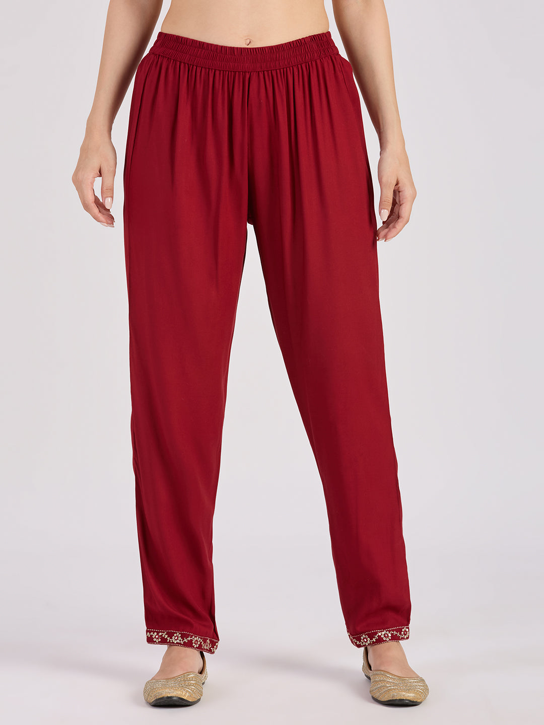Sitayya Printed Set - Maroon