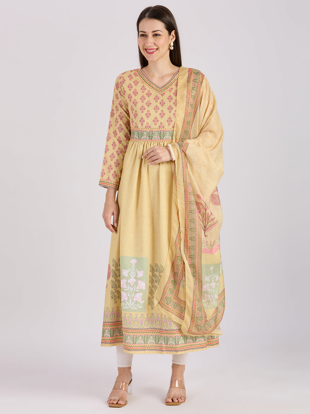 Sitayya Printed Set - Yellow