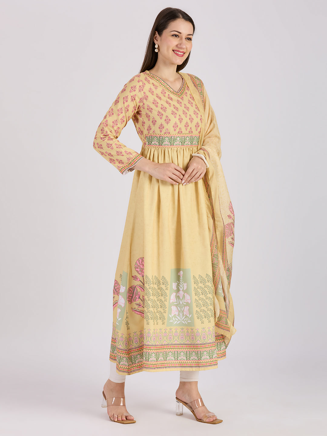 Sitayya Printed Set - Yellow