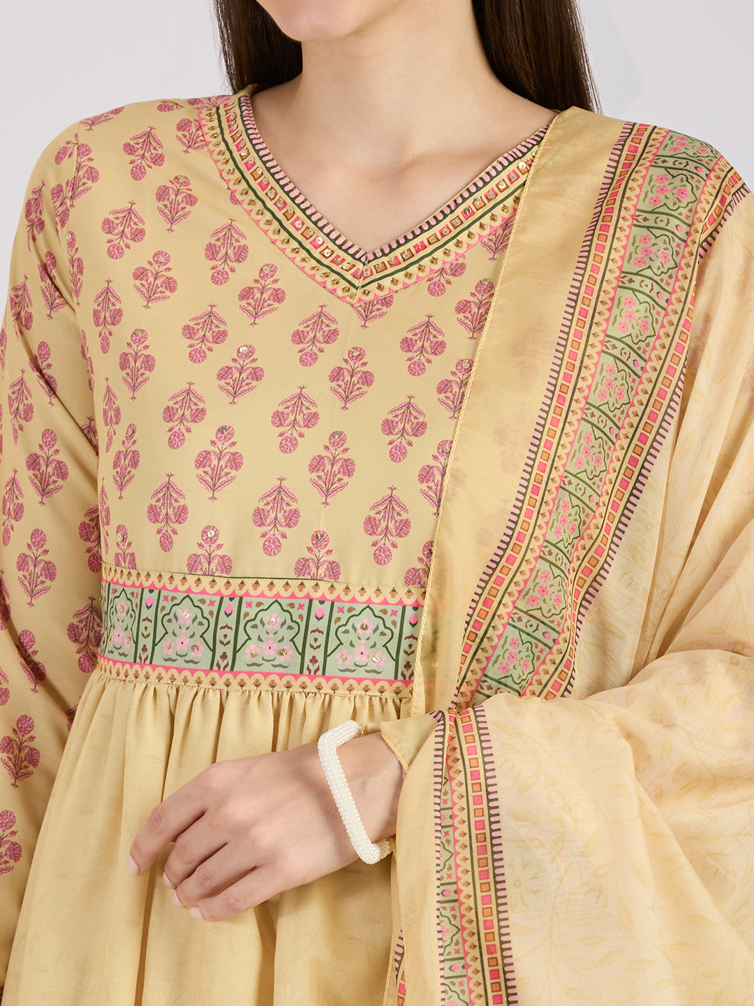 Sitayya Printed Set - Yellow