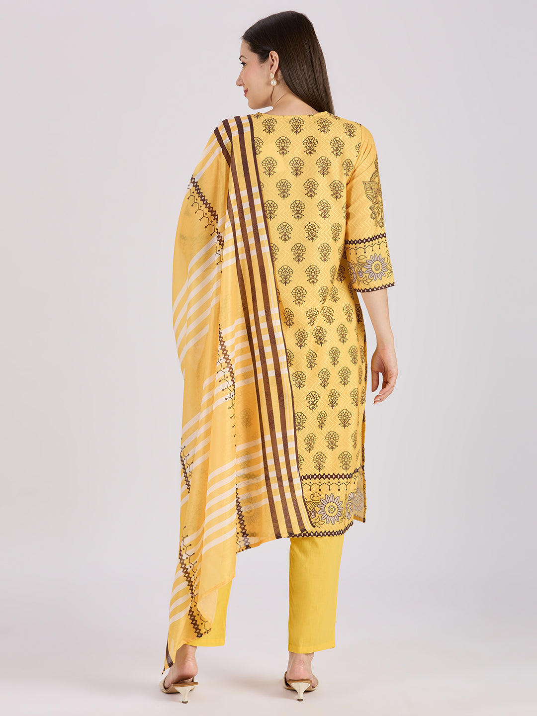 Sitayya Printed Set - Yellow