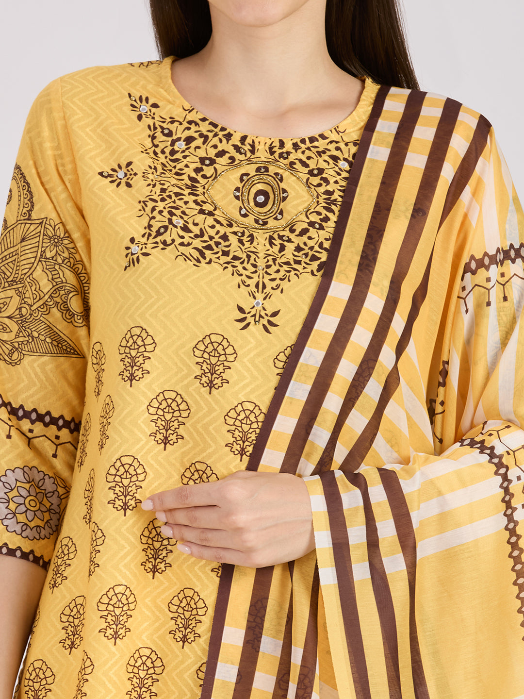 Sitayya Printed Set - Yellow