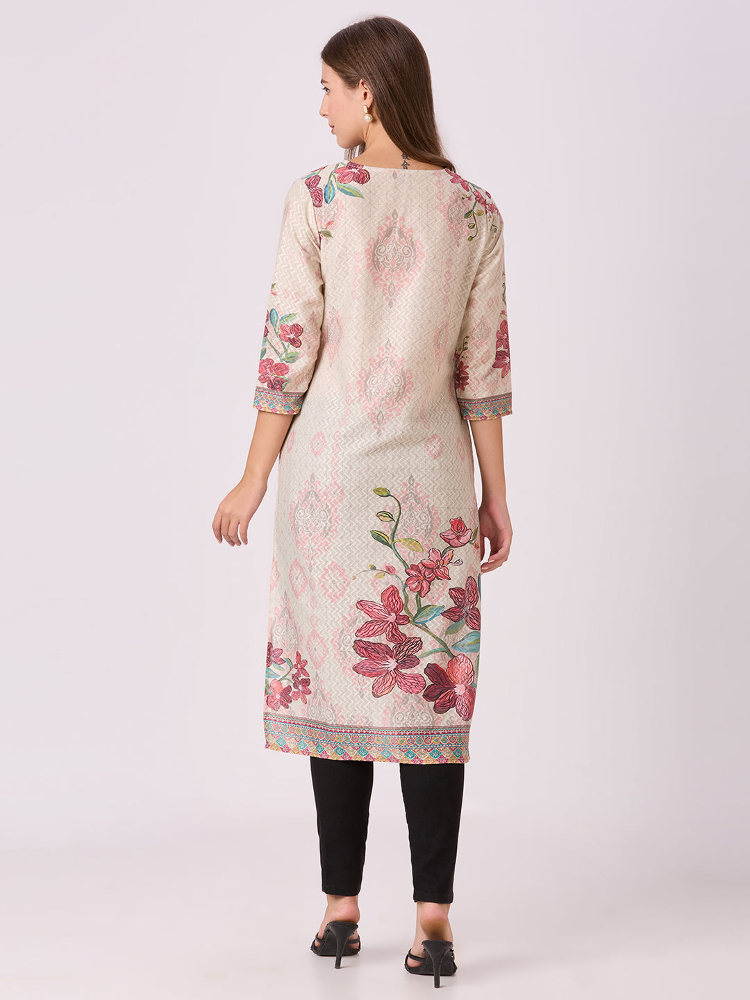 Sitayya Printed Kurta - White